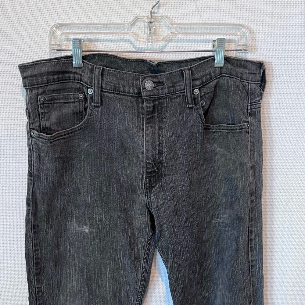 Levis 569 Loose Straight Fit Jeans‎ Mens 34x36 Black Wash Denim Pants READ